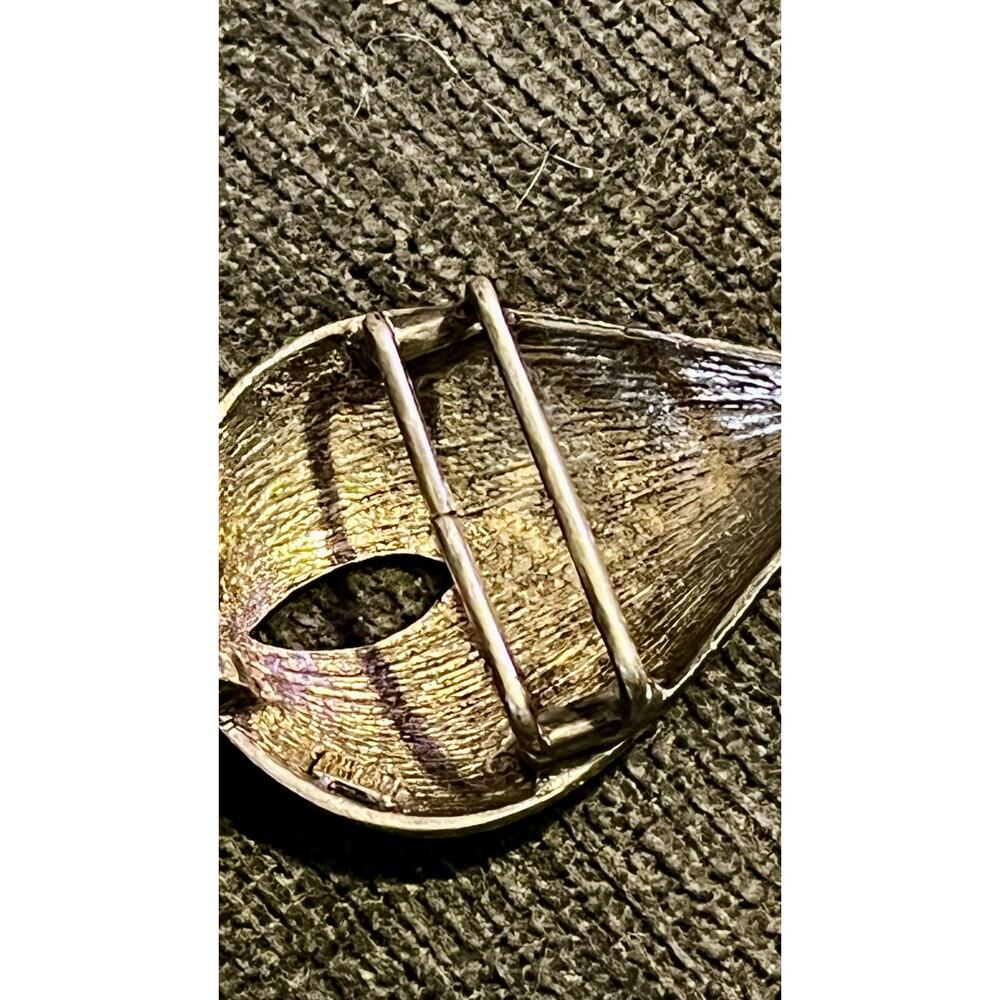 Mimi di N 1986 Silver Tone Sculptural Belt Buckle - Picture 6 of 9